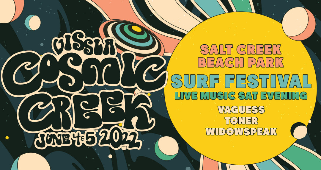 Cosmic Creek graphic design invitation