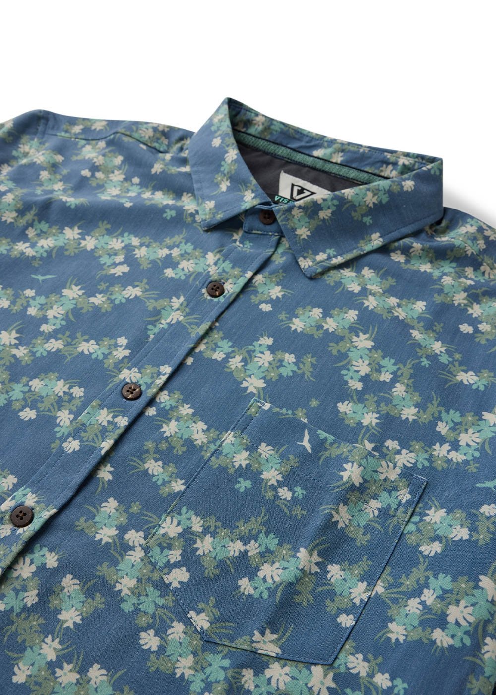 Vissla Tropicanica Hybrid Eco Boys SS Shirt in Blue Haze, view 3