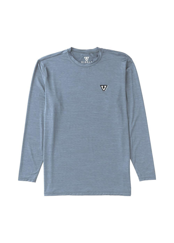 Vissla Youth Twisted LS Sun Shirt in Slate Heather, view 3