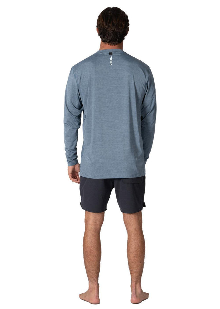 Vissla Youth Twisted LS Sun Shirt in Slate Heather, view 5