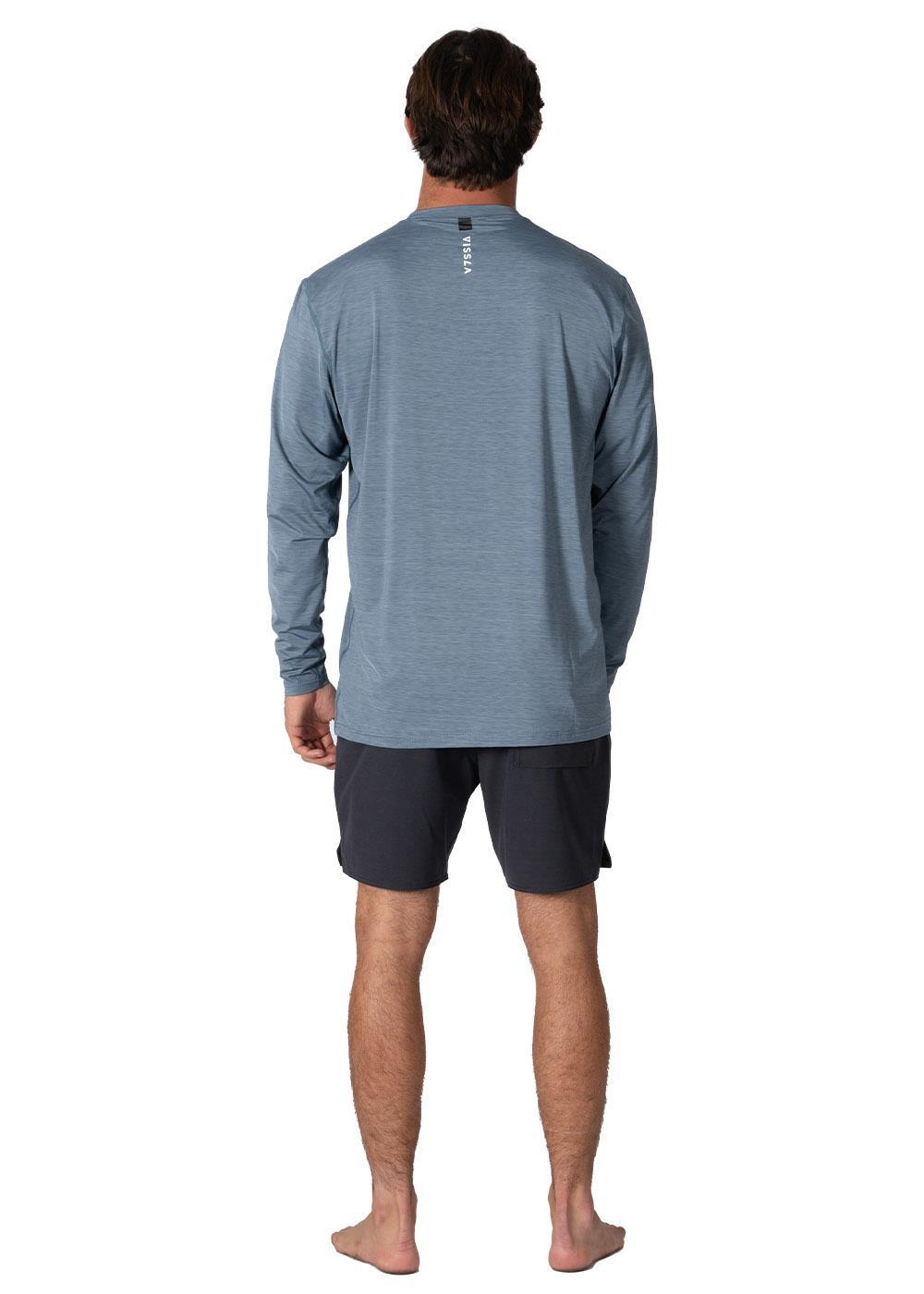 Vissla Youth Twisted LS Sun Shirt in Slate Heather, view 6
