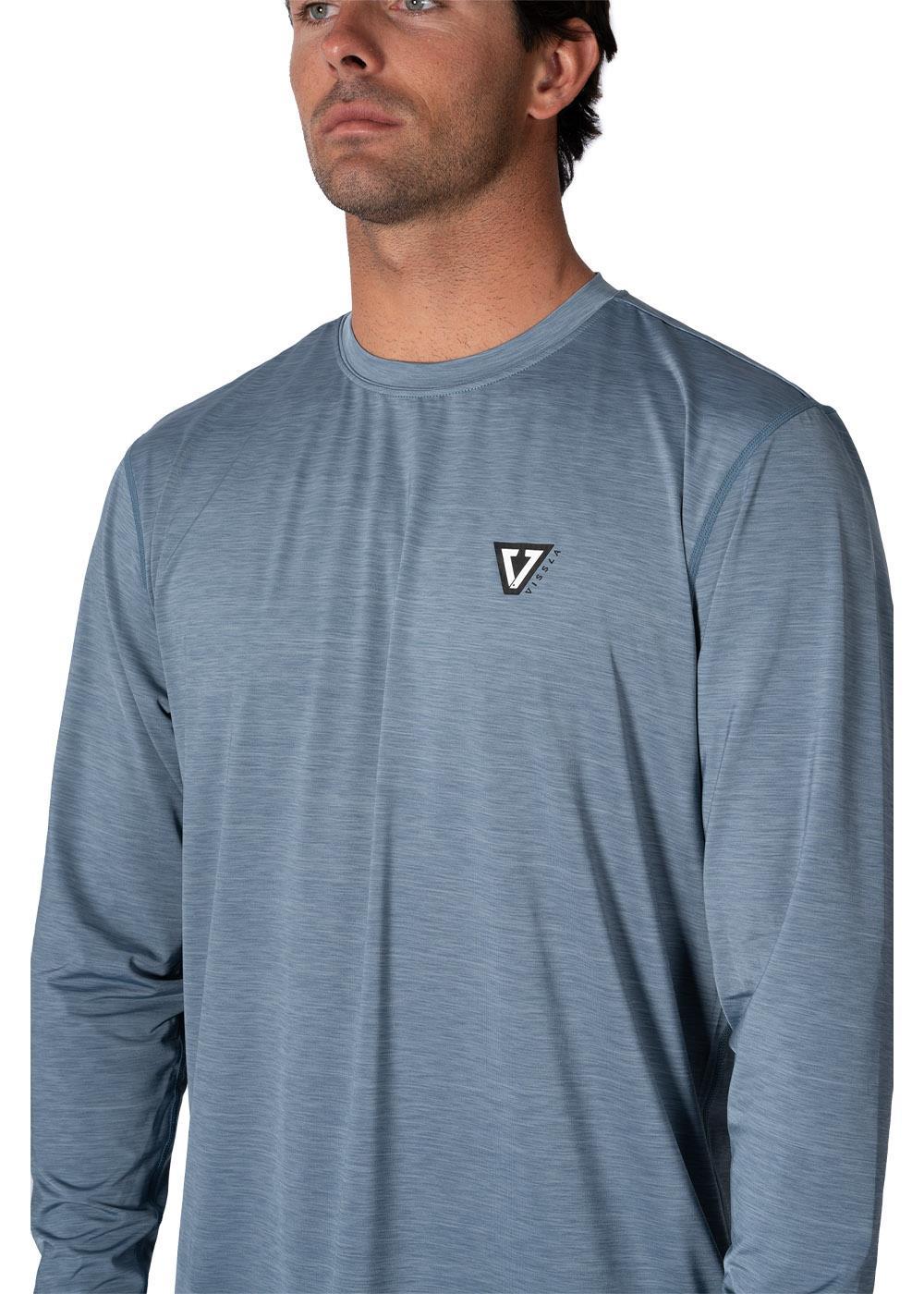 Vissla Youth Twisted LS Sun Shirt in Slate Heather, view 8