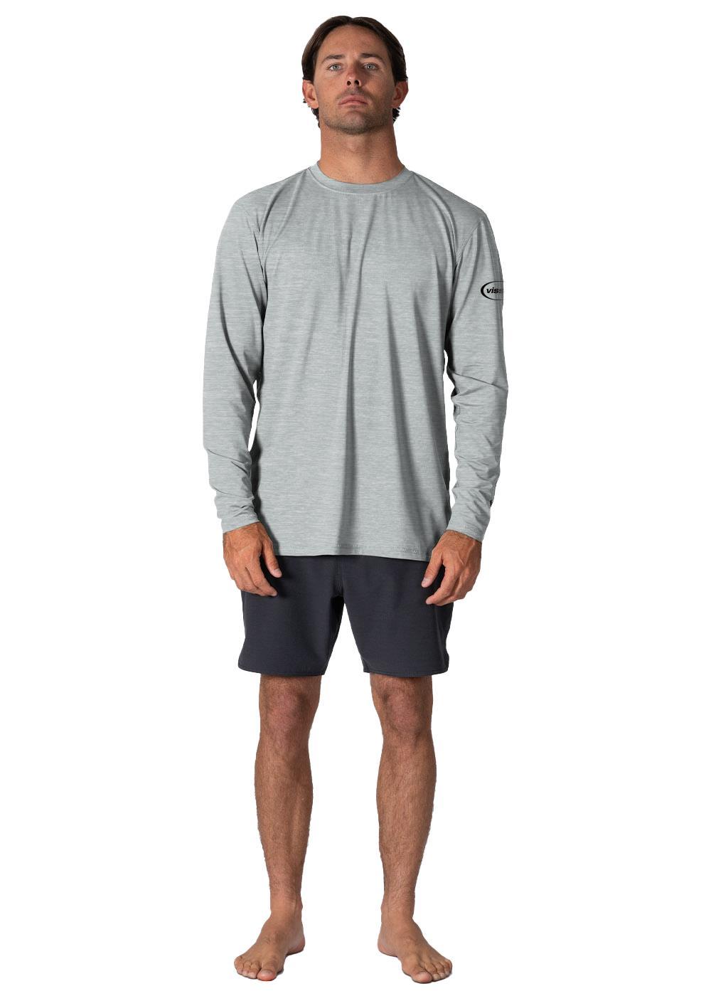 Vissla Youth Pro Comp LS Sun Shirt in Storm Grey, view 2