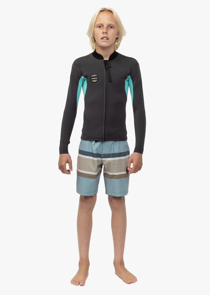 Vissla Solid Set Boys 2Mm Ls Jacket in Phantom, view 2
