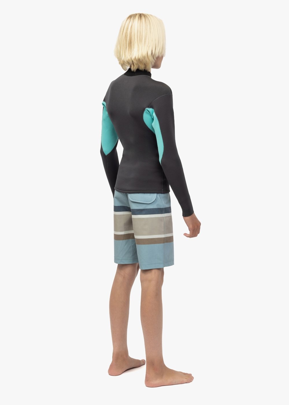 Vissla Solid Set Boys 2Mm Ls Jacket in Phantom, view 3