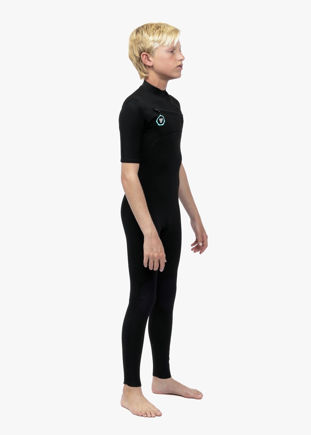 Vissla 7 Seas Boys 2-2 Ss Full Suit in Black, view 3