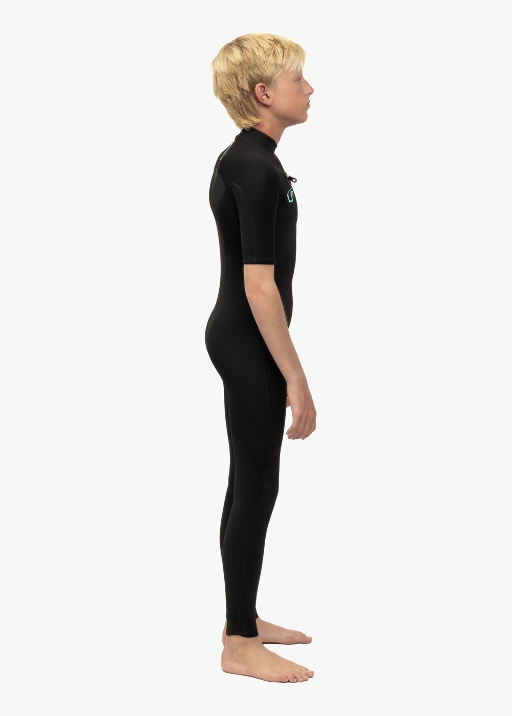Vissla 7 Seas Boys 2-2 Ss Full Suit in Black, view 4