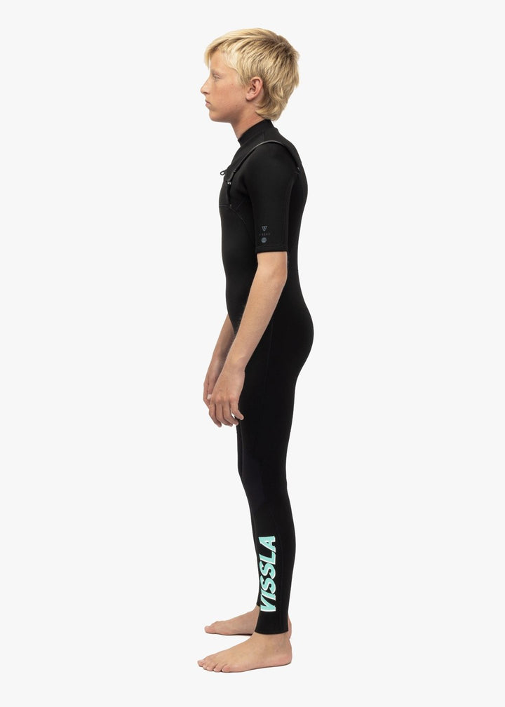 Vissla 7 Seas Boys 2-2 Ss Full Suit in Black, view 8