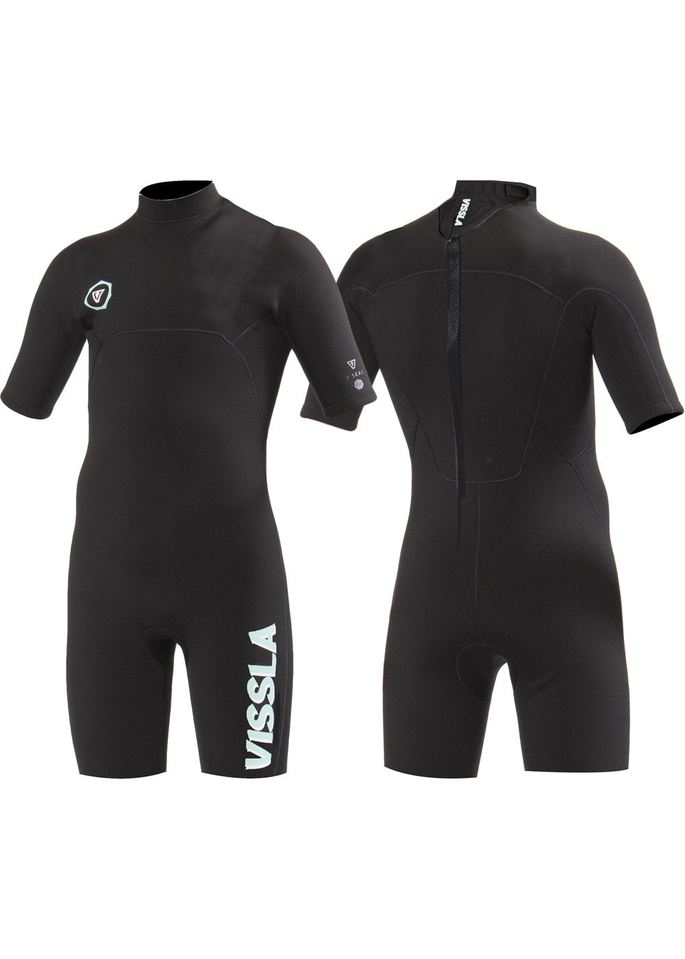 Vissla Boys 2-2 Flat Lock Spring in Black