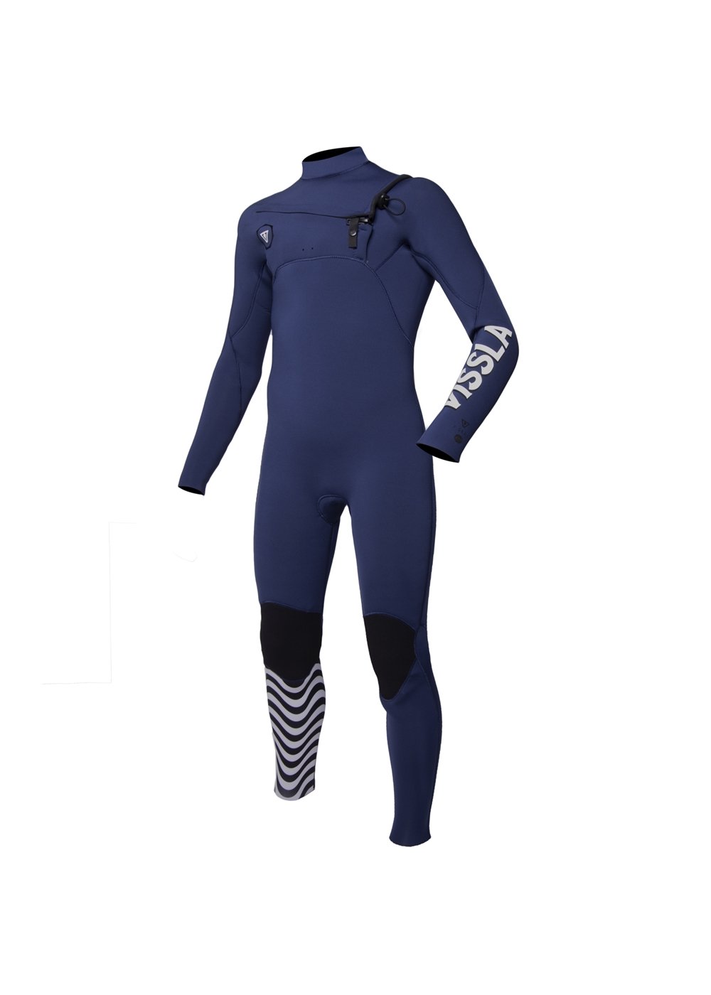Vissla 7 Seas Boys 3-2 Full Chest Zip in Naval, view 3