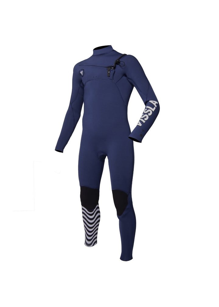 Vissla 7 Seas Boys 3-2 Full Chest Zip in Naval, view 3