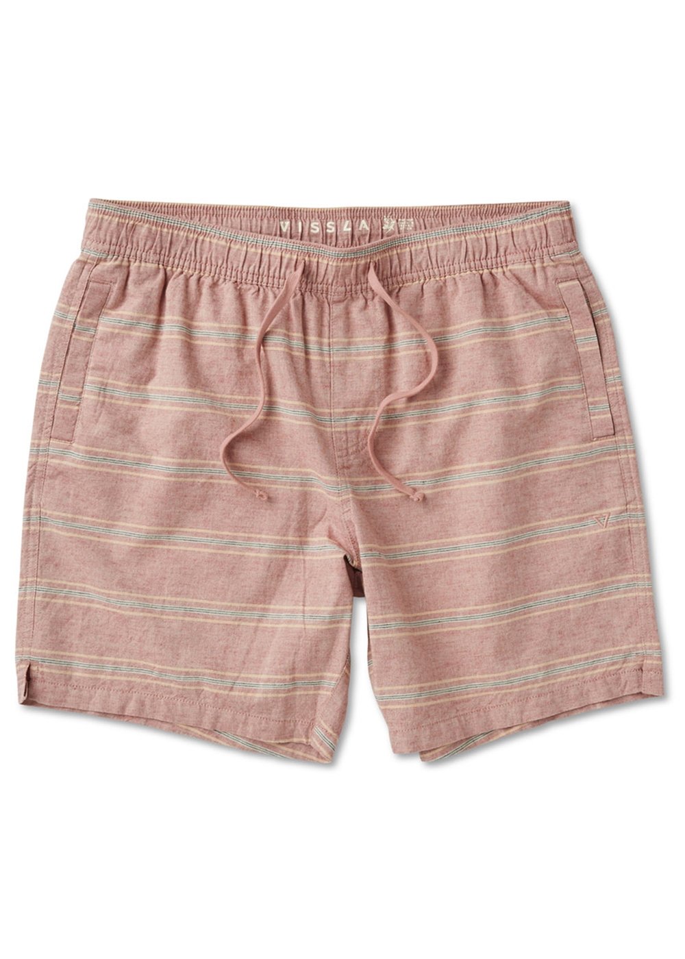 J. Linen Stripe Elastic Eco 18" Walkshort
