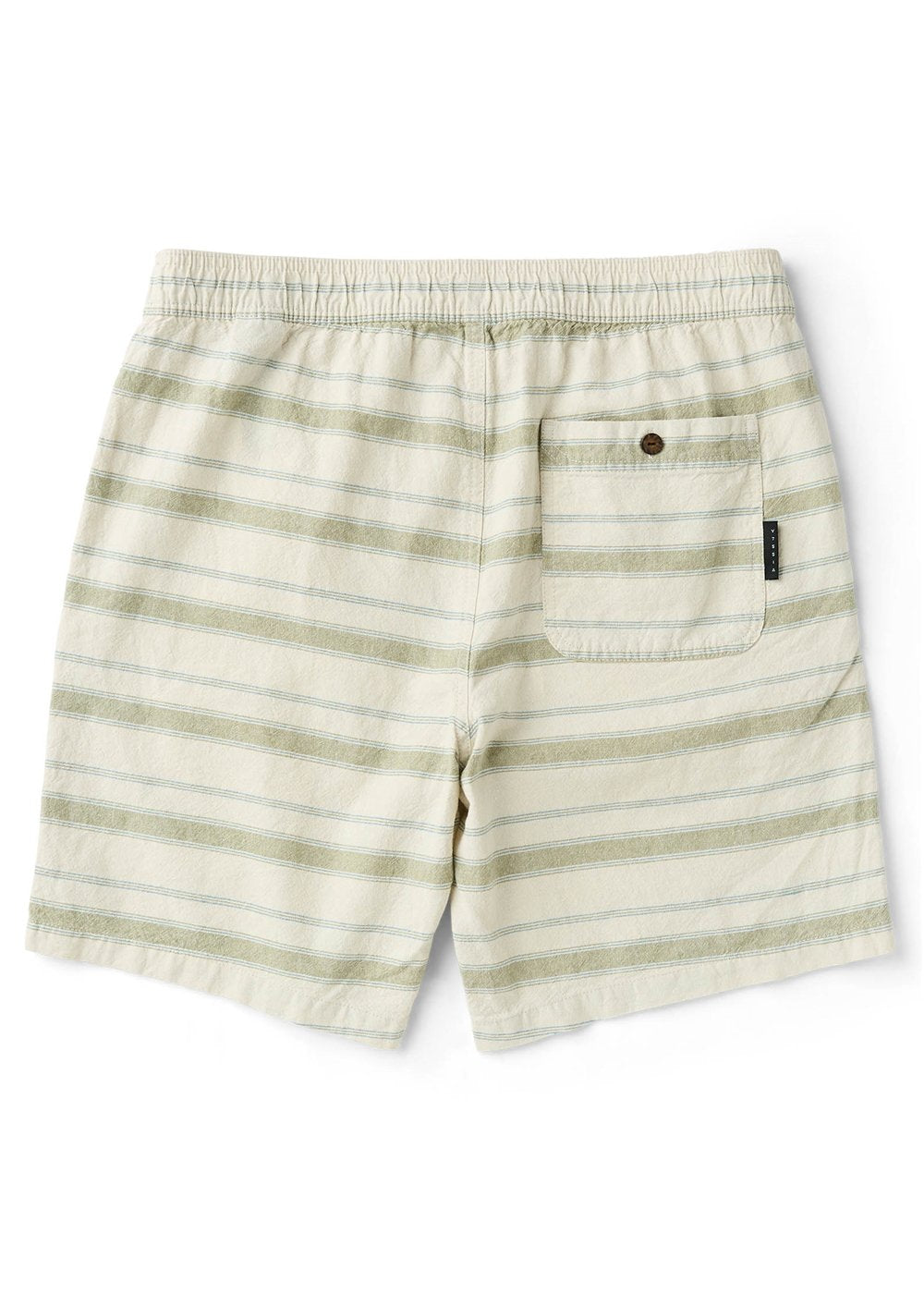 J. Linen Stripe Elastic 18" Walkshort
