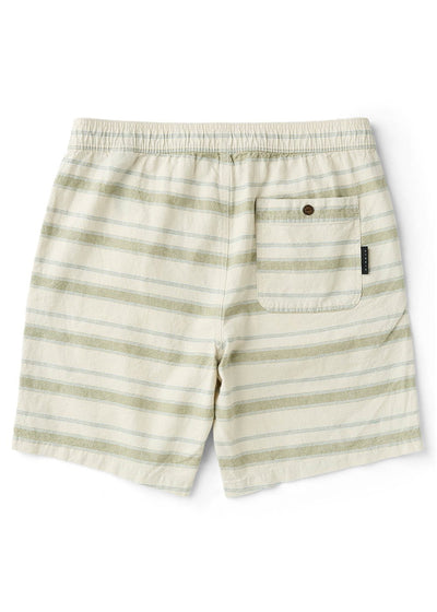 J. Linen Stripe Elastic 18" Walkshort