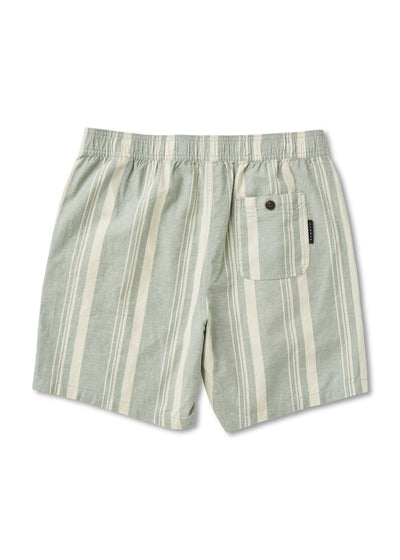 J. Linen Stripe Elastic Eco 18" Walkshort