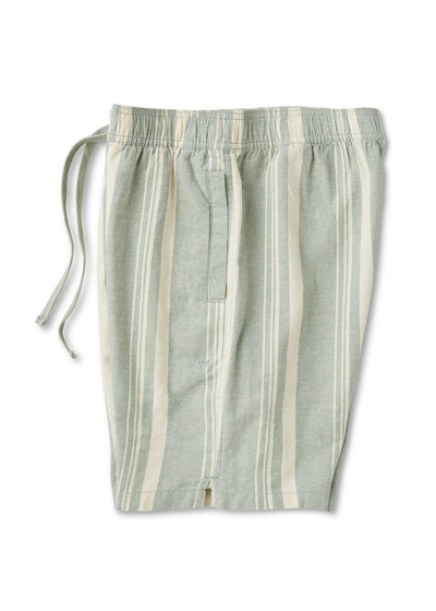 J. Linen Stripe Elastic Eco 18" Walkshort