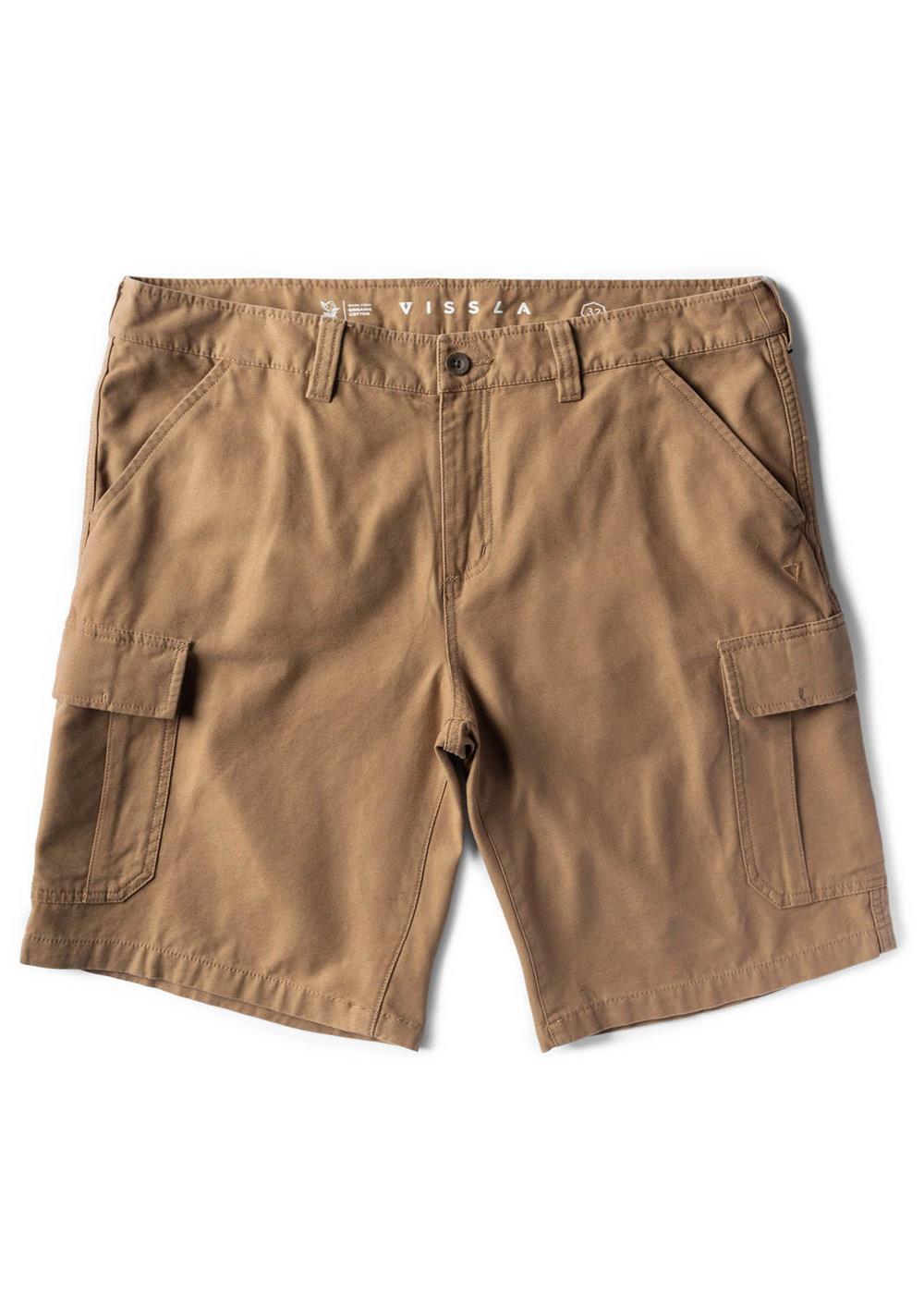 Vissla County Cargo Twill 21" Walkshort in Dark Khaki