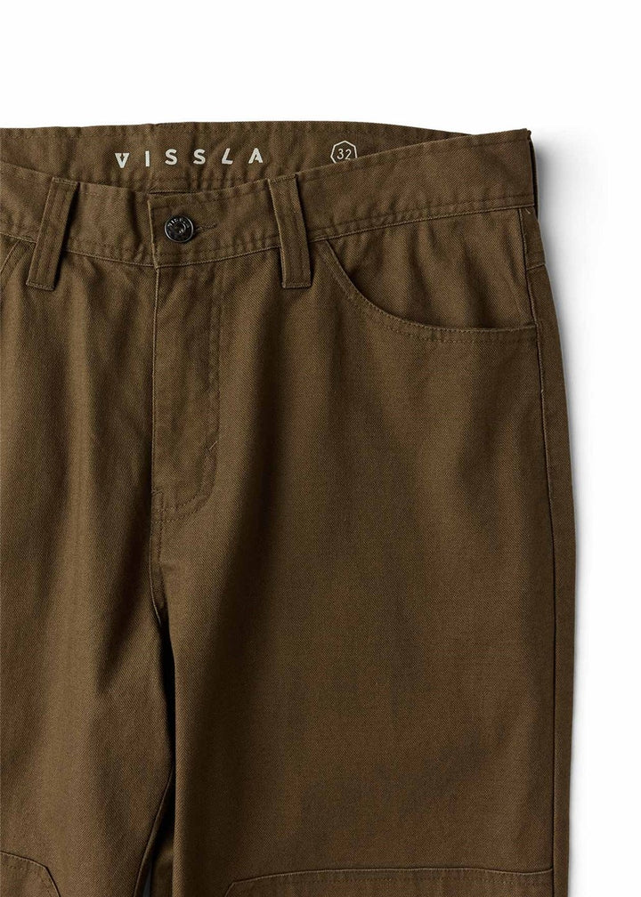 Vissla Pismo Painter Eco Work Pant in Dark Earth, view 3