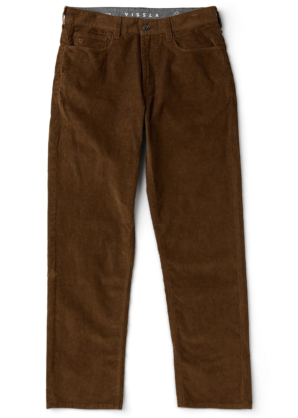 Vissla Border C Cord 5 Pkt Pant in Dark Earth