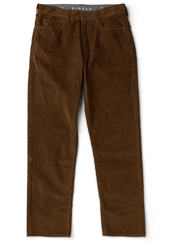 Vissla Border C Cord 5 Pkt Pant in Dark Earth