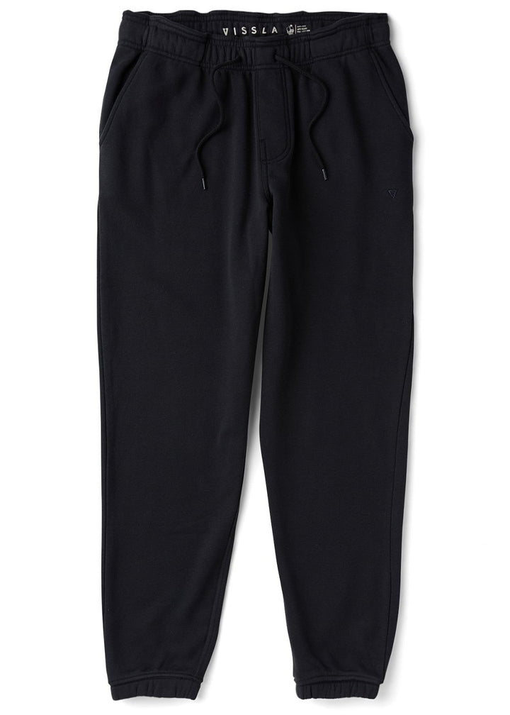 Vissla Solid Sets Eco Elastic Sweatpant in Black