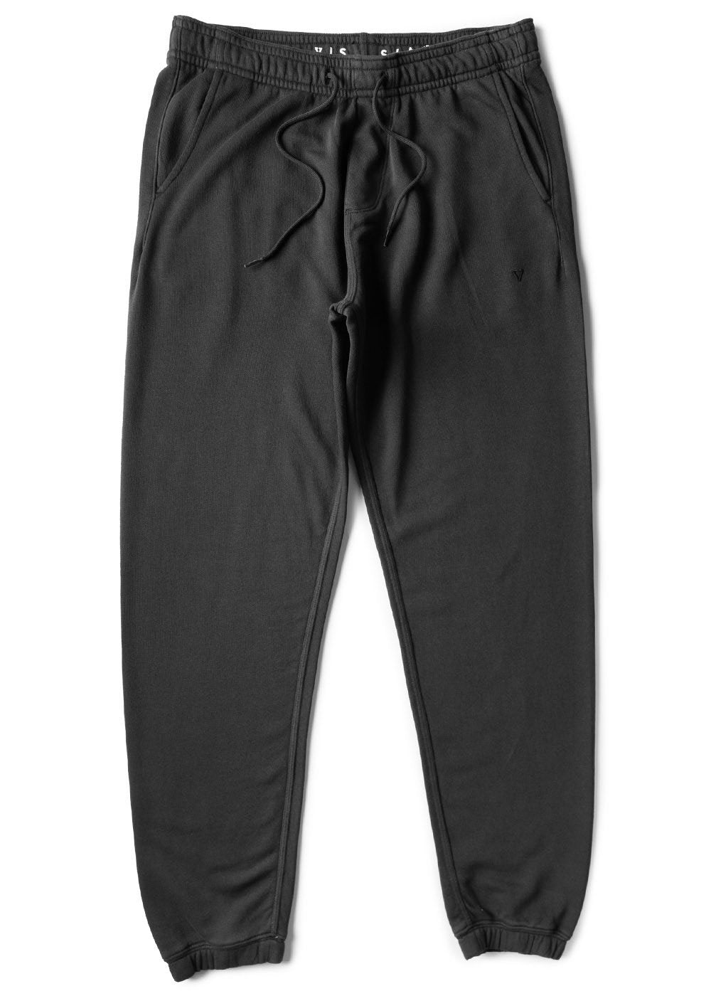 Vissla Solid Sets Eco Elastic Sweatpant in Black, view 2