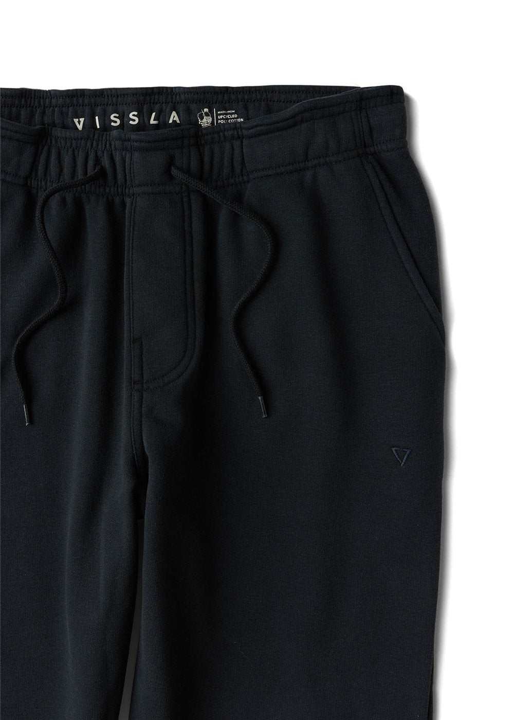 Vissla Solid Sets Eco Elastic Sweatpant in Black, view 4