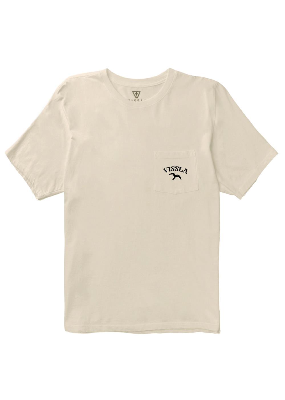 Vissla Island Bird Organic Blend SS Pocket Tee in Bone, view 2