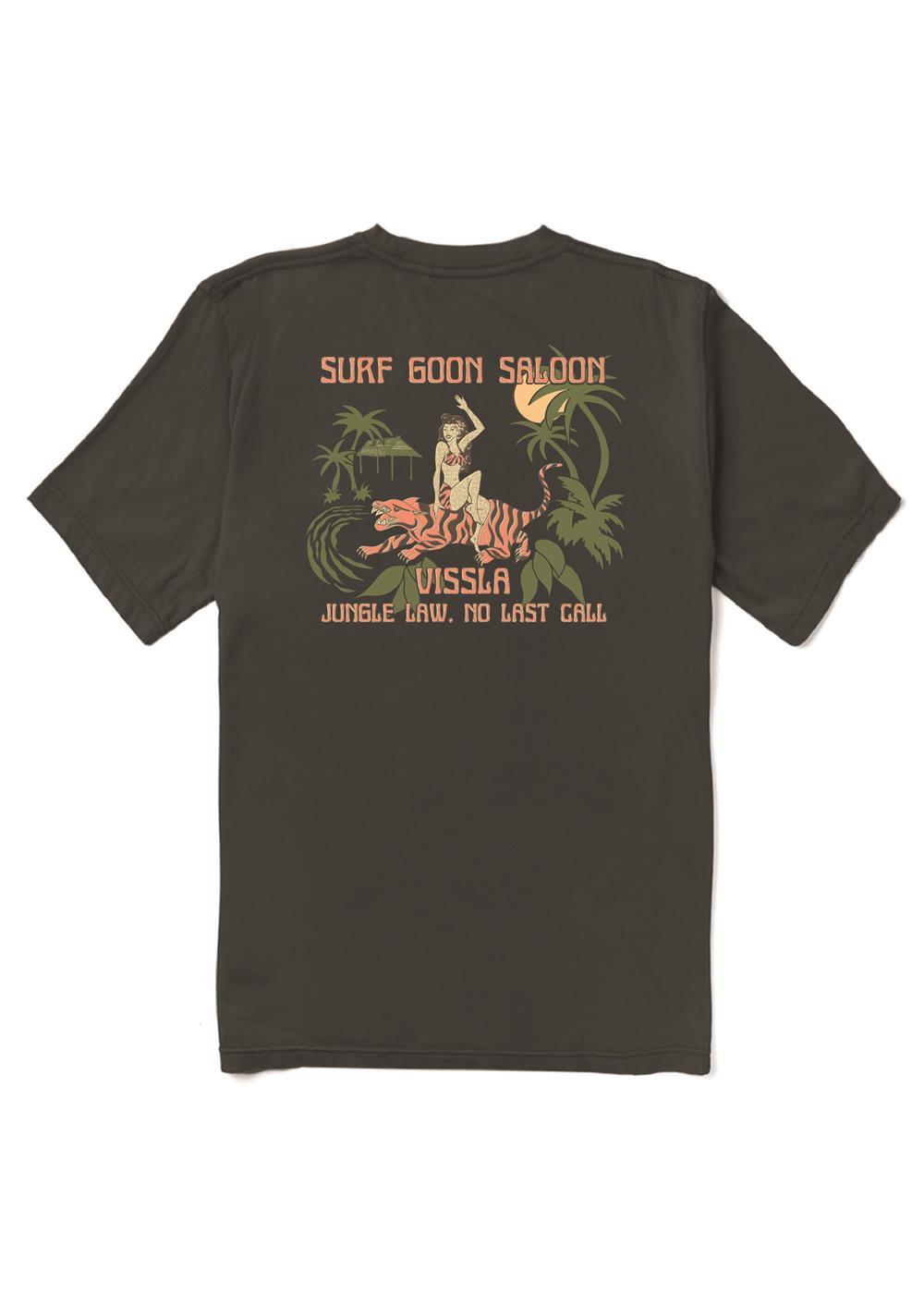 Vissla Jungle Law Organic Blend SS Tee in Phantom