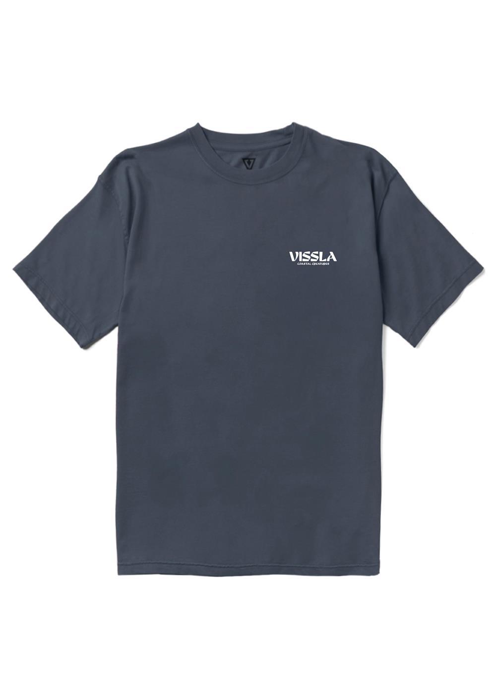 Vissla Perched Organic Blend SS Tee in Dark Denim, view 2