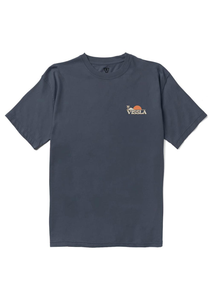 Vissla Shacked Organic Blend SS Tee in Dark Denim, view 2