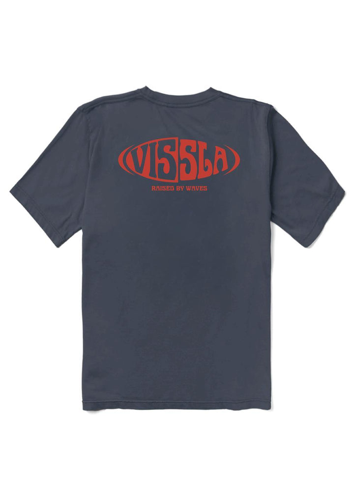 Vissla Split Organic Blend SS Tee in Dark Denim