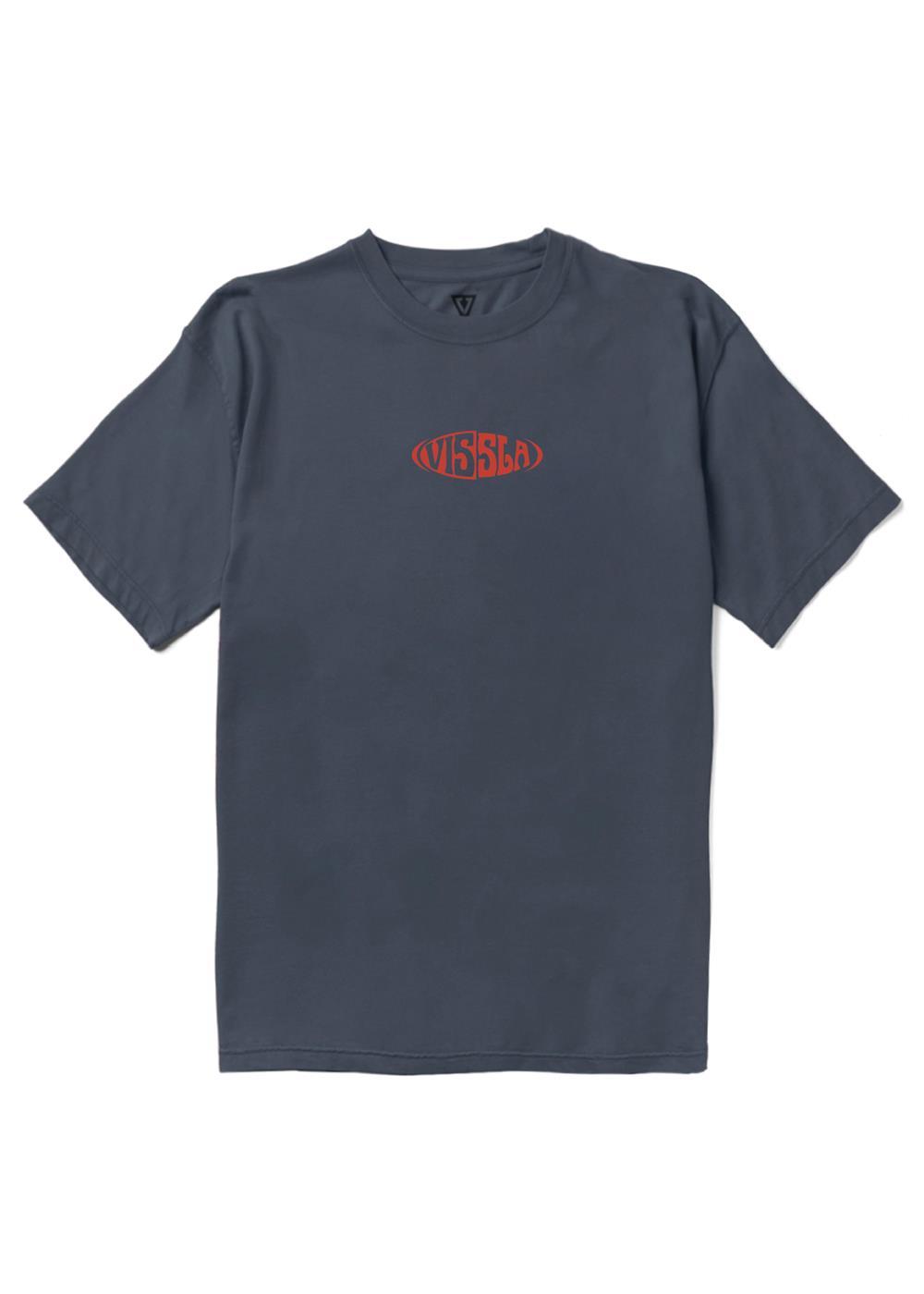 Vissla Split Organic Blend SS Tee in Dark Denim, view 2