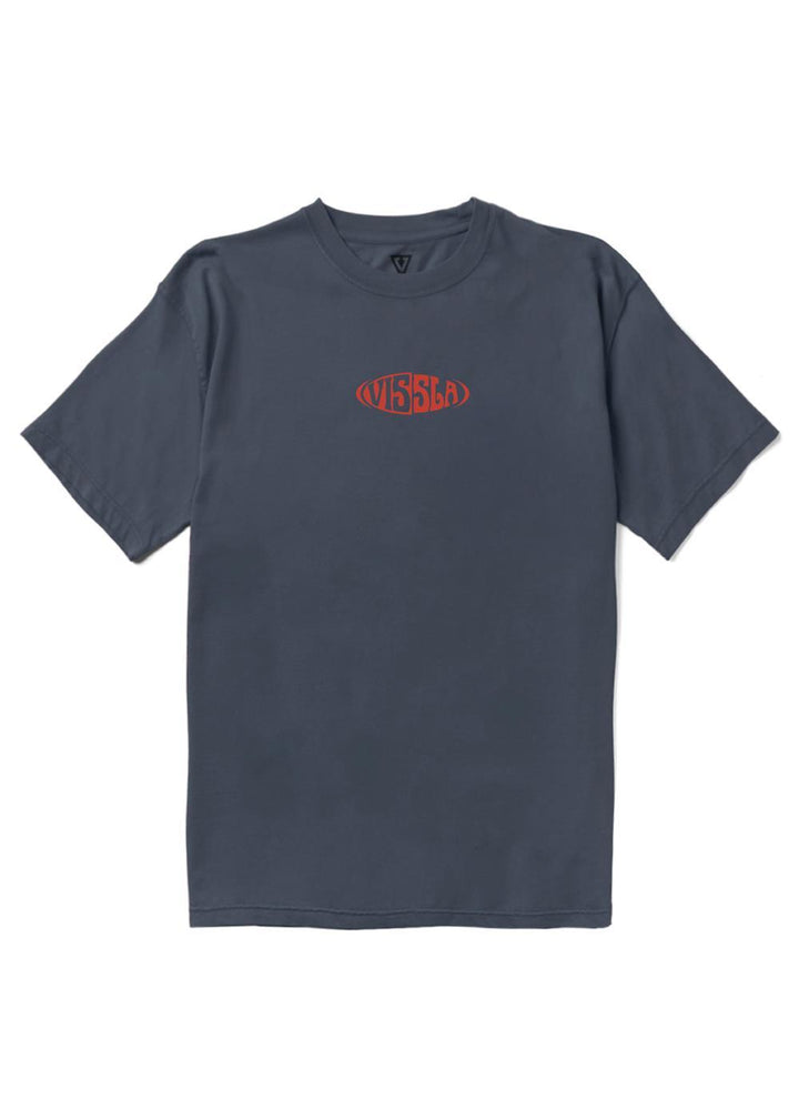 Vissla Split Organic Blend SS Tee in Dark Denim, view 2