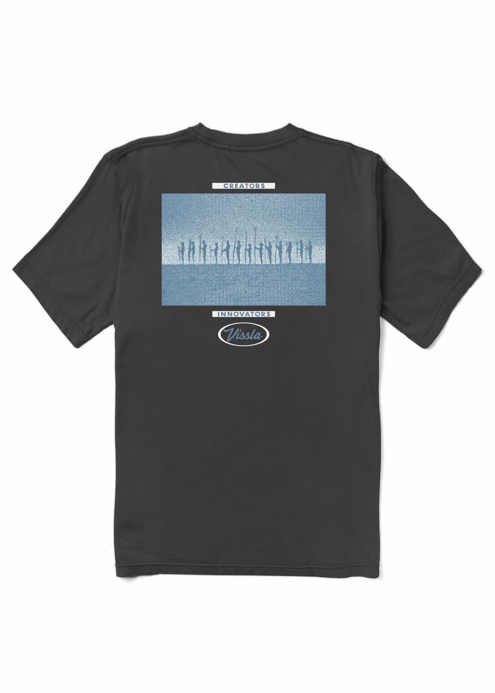 Vissla Creators Gathering Swell Vintage Ss Pkt Tee in Phantom