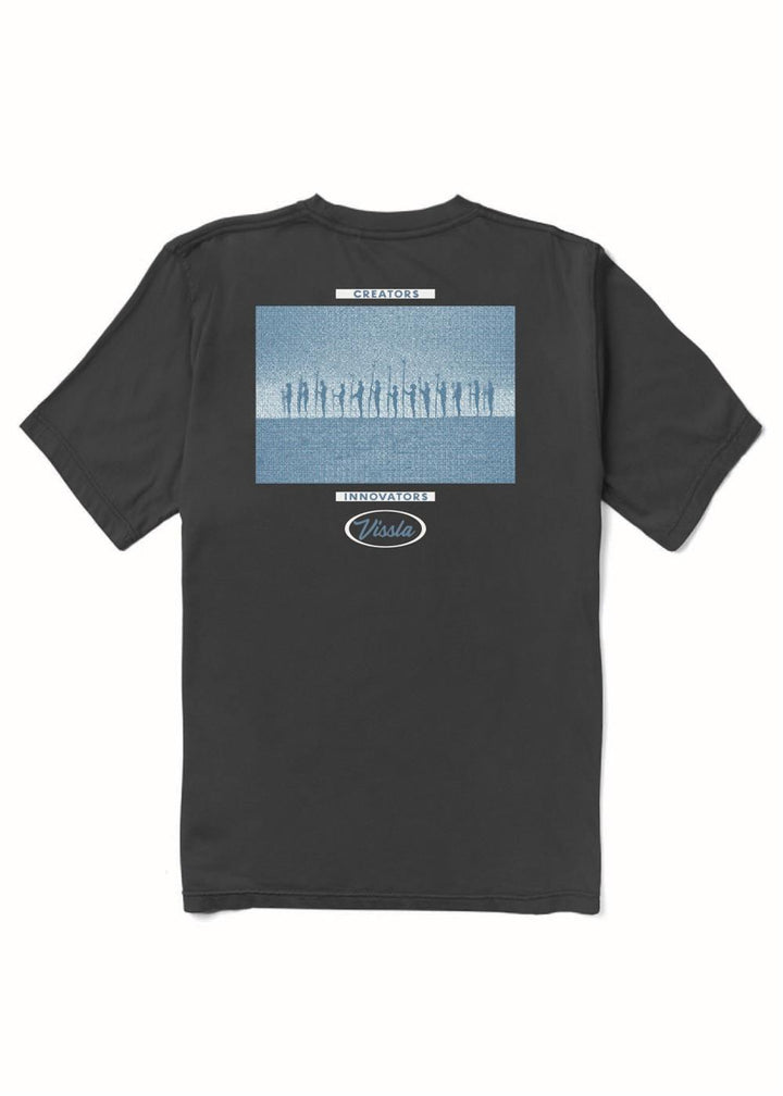 Vissla Creators Gathering Swell Vintage Ss Pkt Tee in Phantom