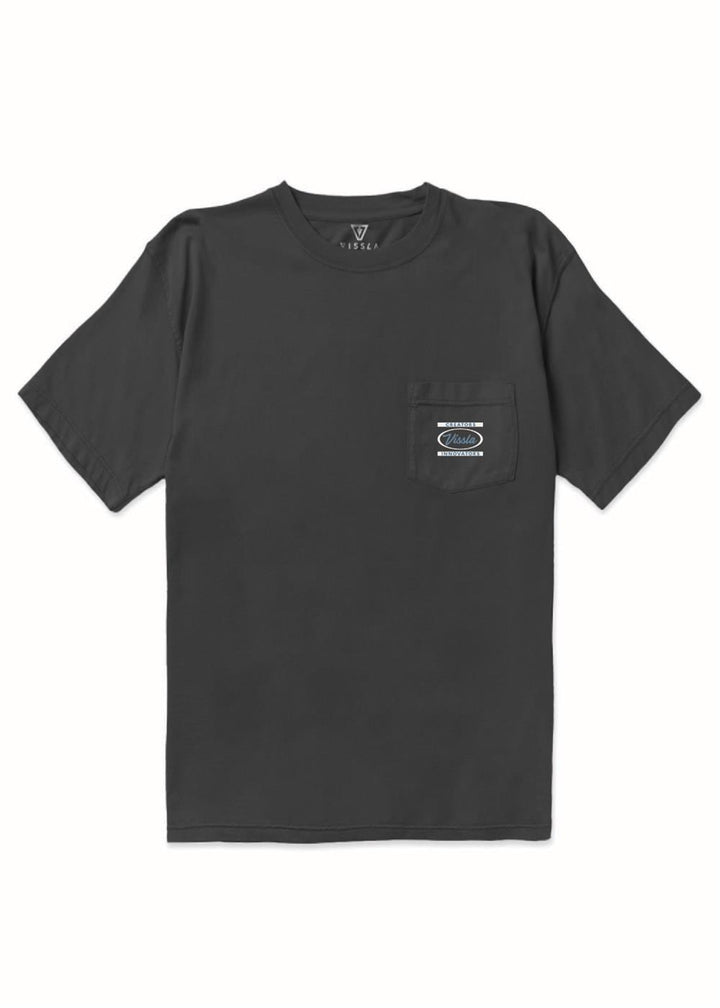Vissla Creators Gathering Swell Vintage Ss Pkt Tee in Phantom, view 2