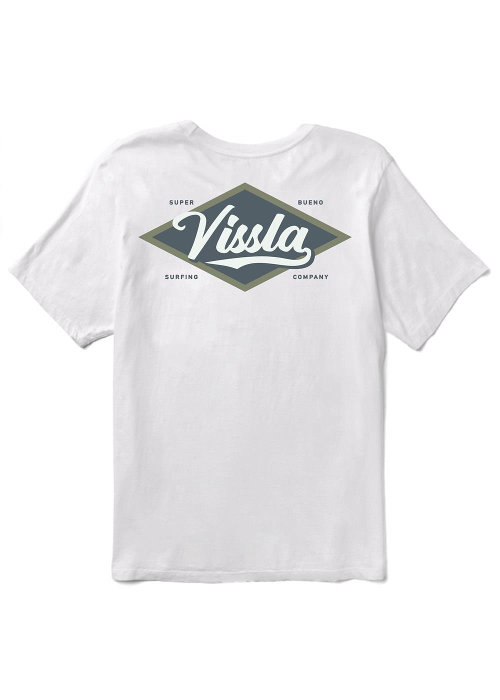 Vissla Corners Swell Vintage SS Pocket Tee in White