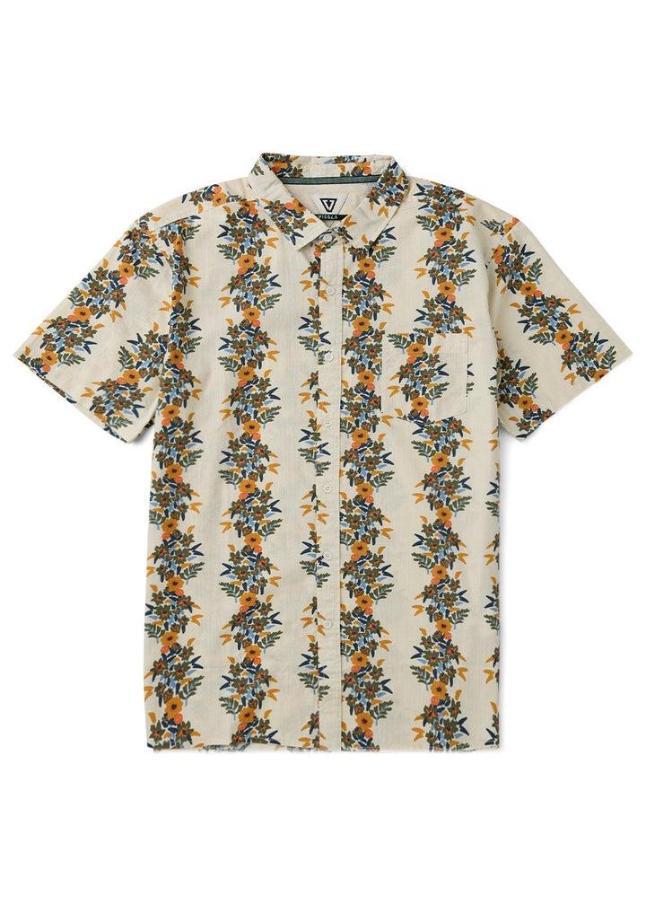 Vissla Voodoo Vines Hybrid Eco SS Shirt in Vintage White