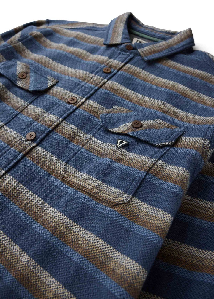 Vissla Descanso Flannel in Blue Haze, view 3