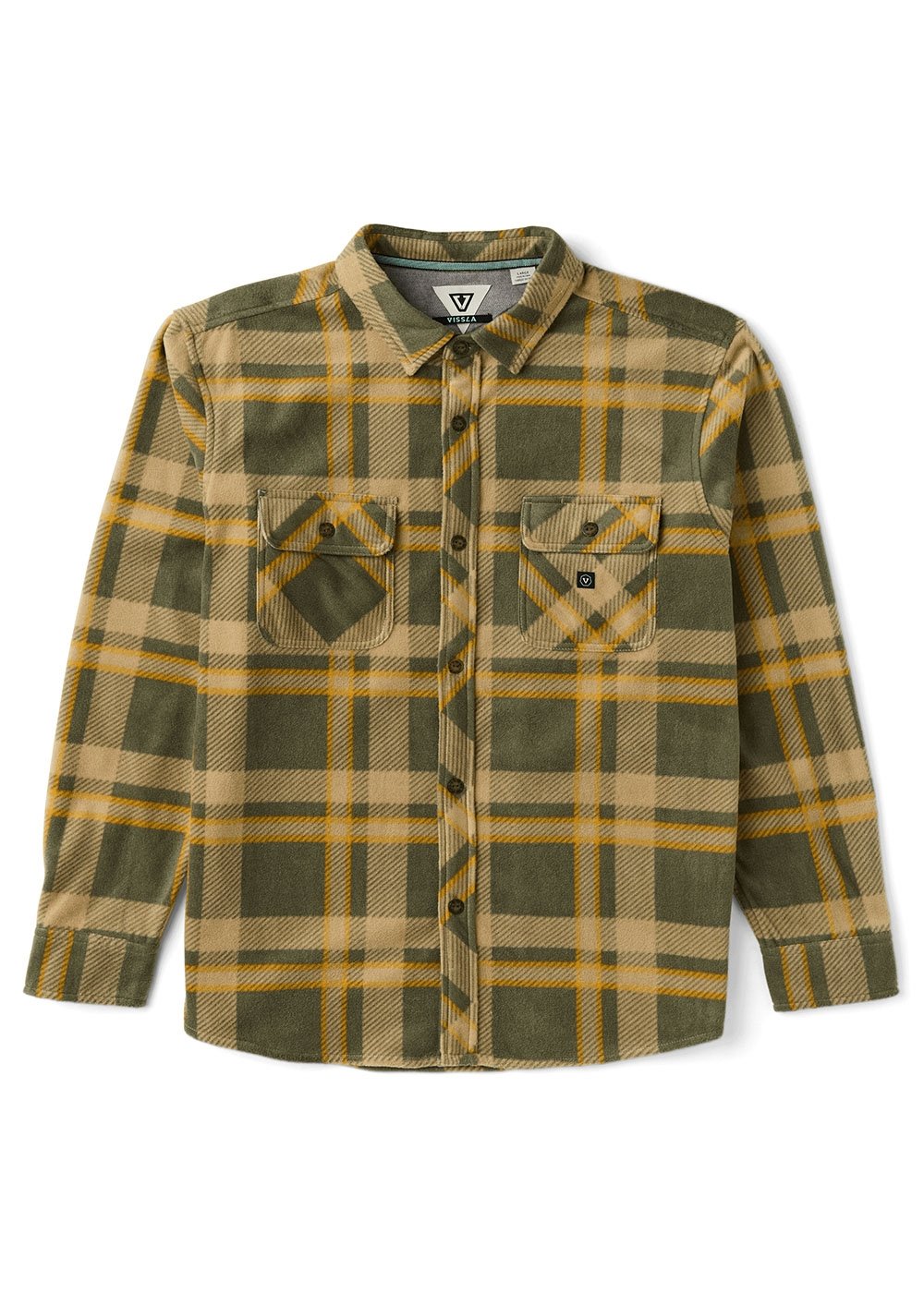 Vissla Eco-Zy Ls Polar Flannel in Surplus
