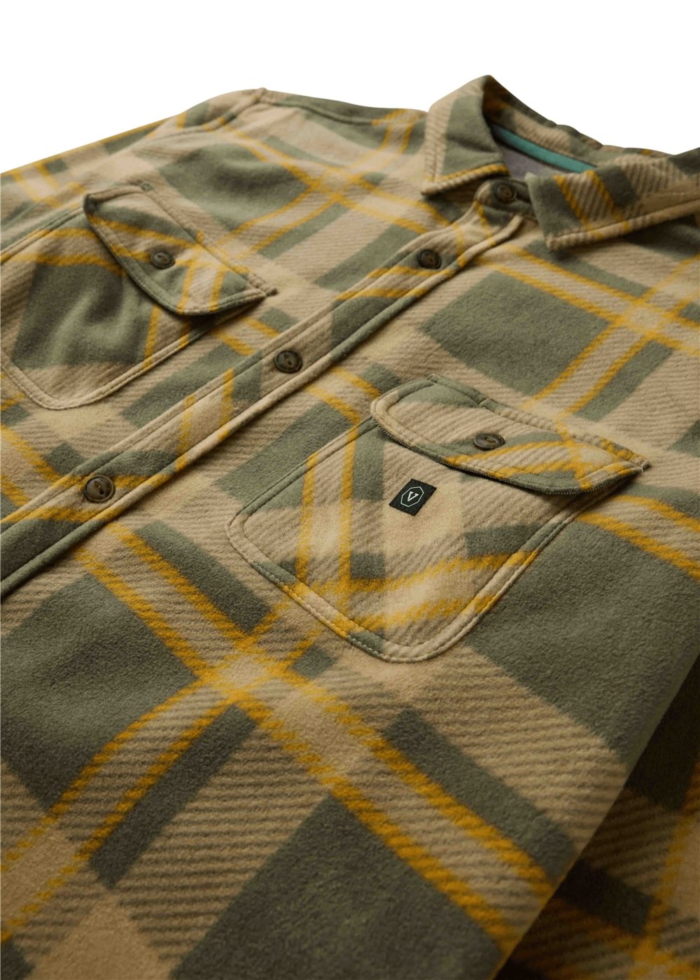 Vissla Eco-Zy Ls Polar Flannel in Surplus, view 3