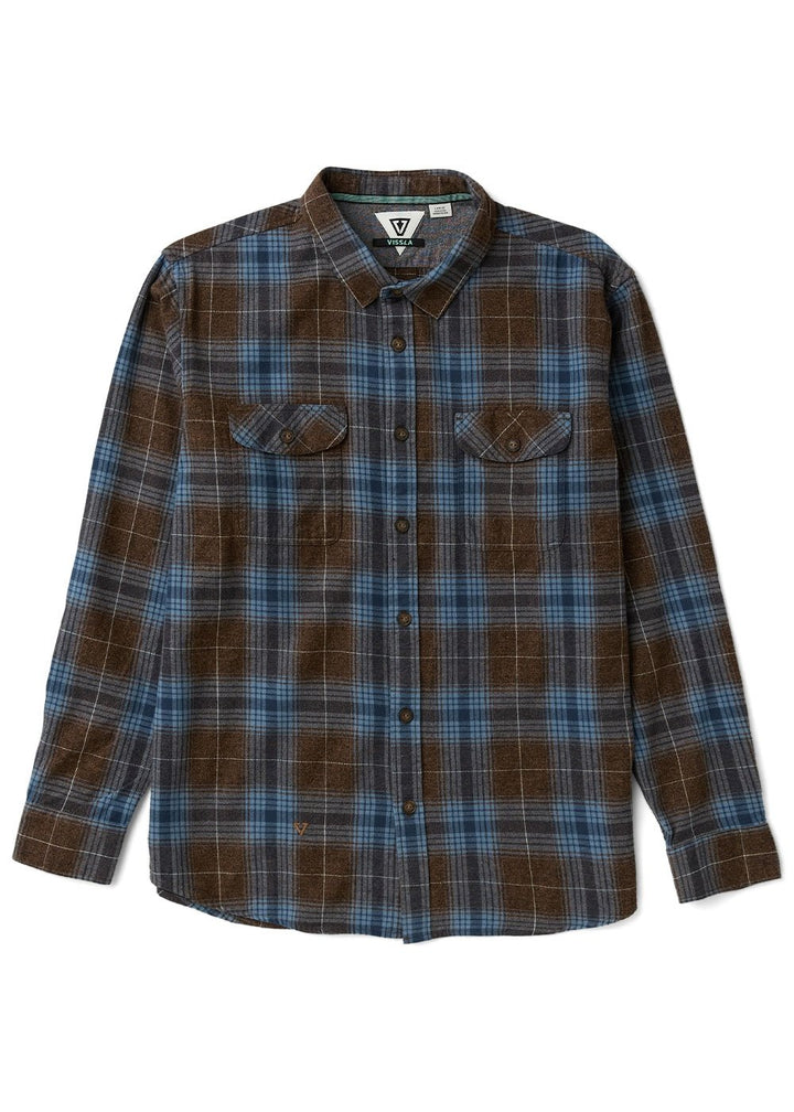 Vissla Central Coast Eco Ls Flannel in Brown Heather