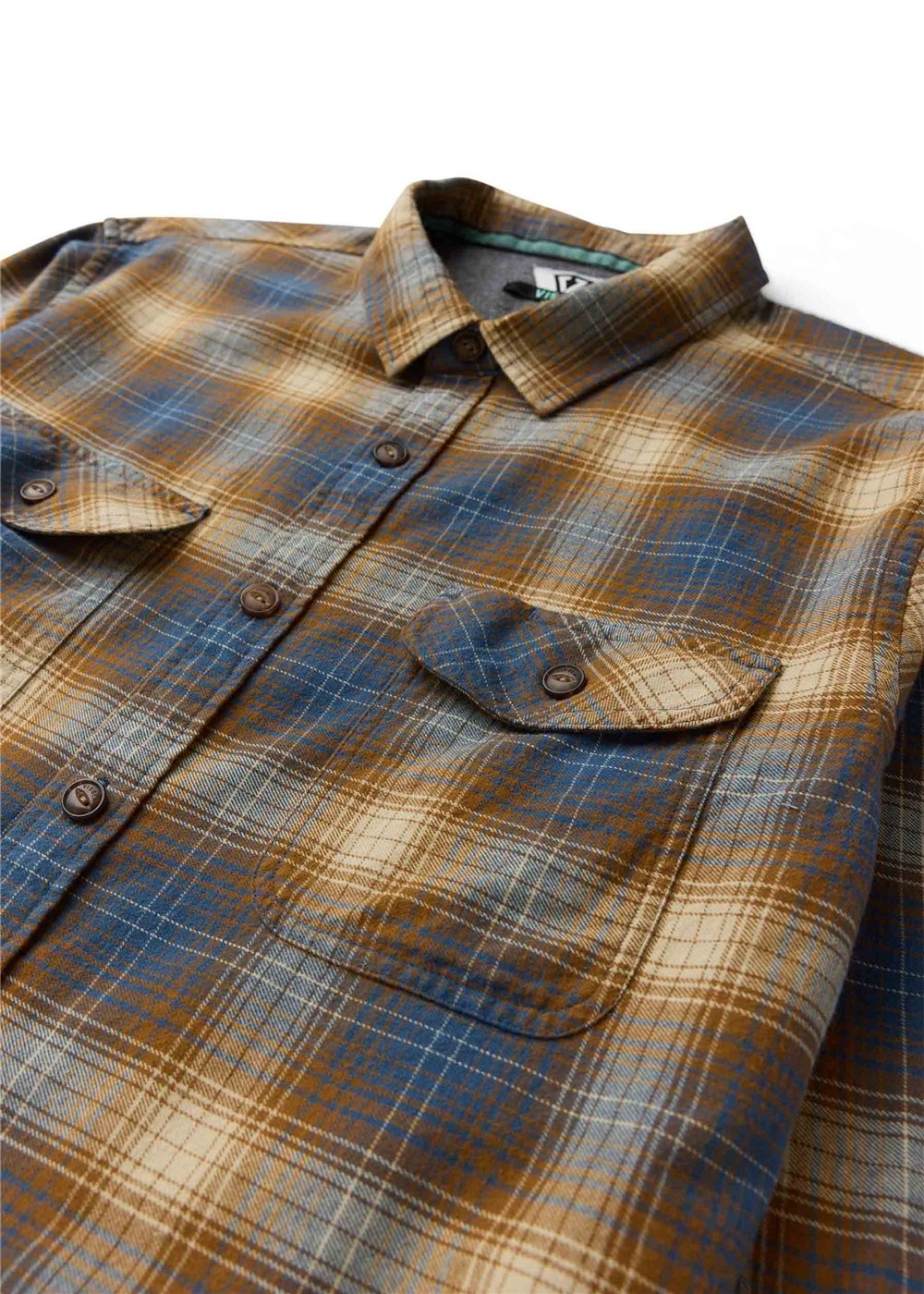 Vissla Central Coast Eco Ls Flannel in Rubber, view 3