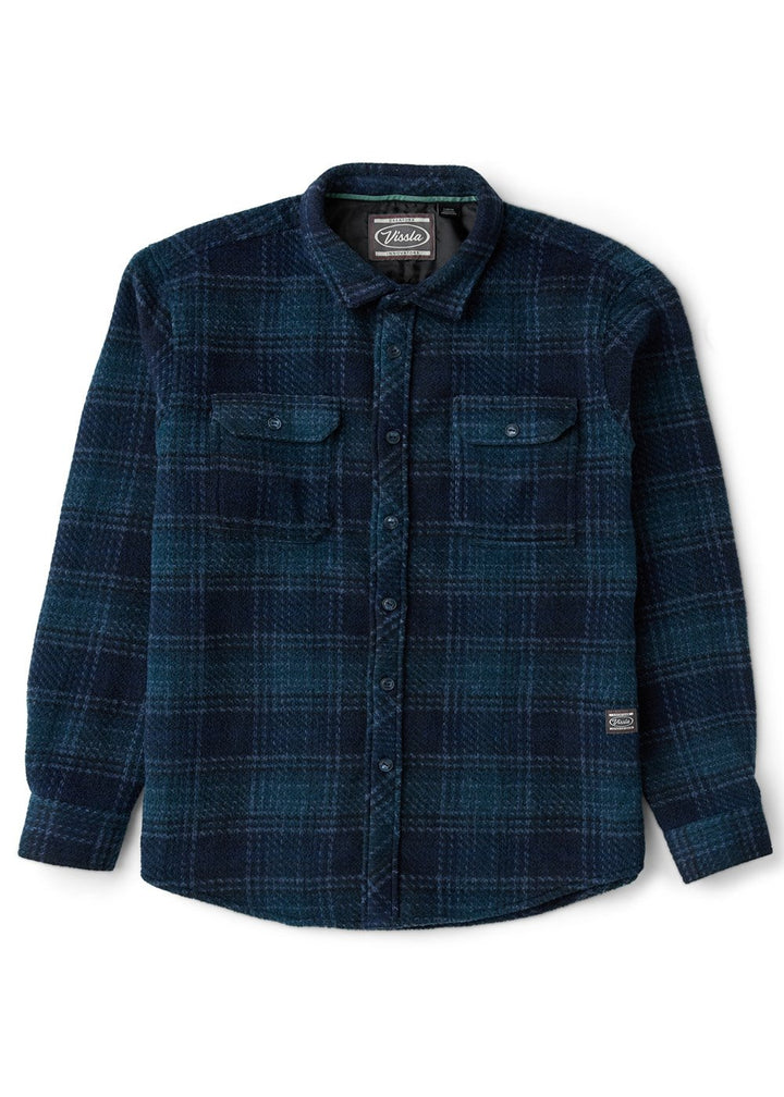 Vissla Creators Mind Games Eco Ls Flannel in Dark Naval
