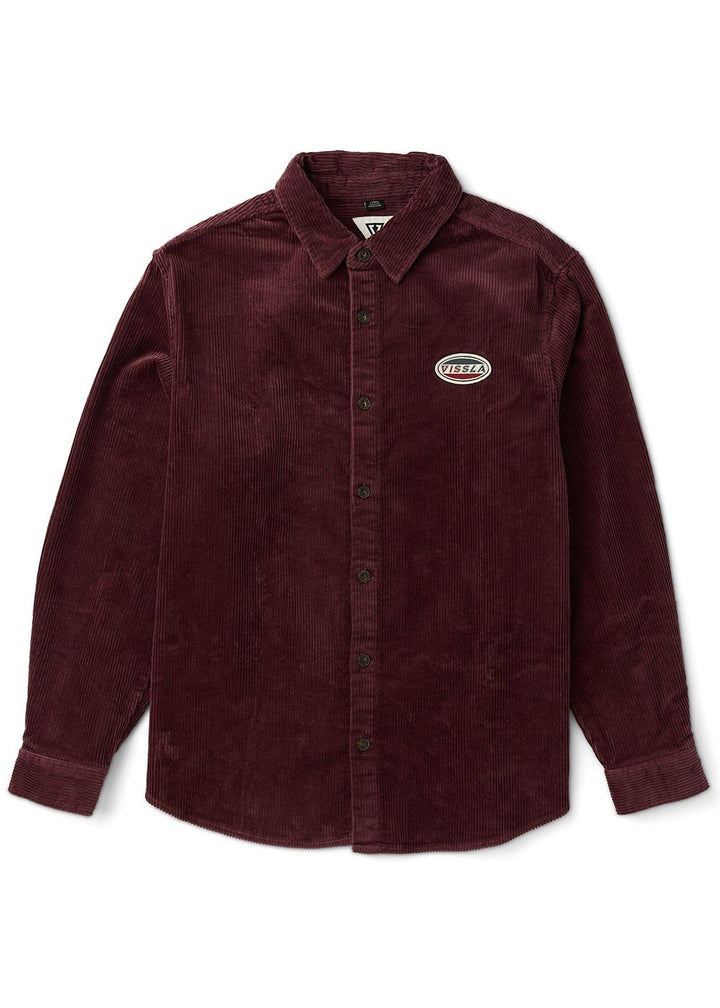 Vissla Blinker Organic Flannel Shirt in Burgundy