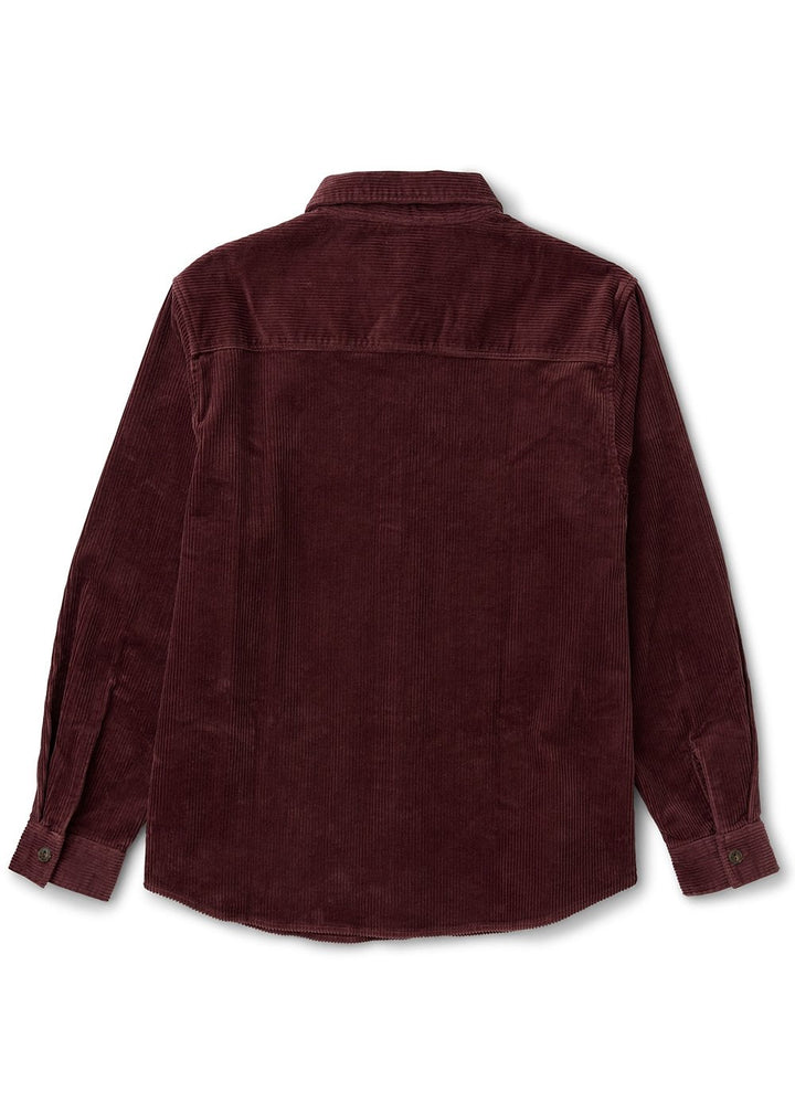 Vissla Blinker Organic Flannel Shirt in Burgundy, view 2