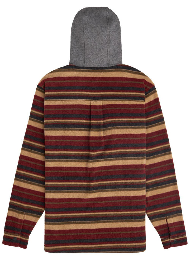 Vissla Hermosa Hooded Flannel Shirt in Fired Brick, view 2