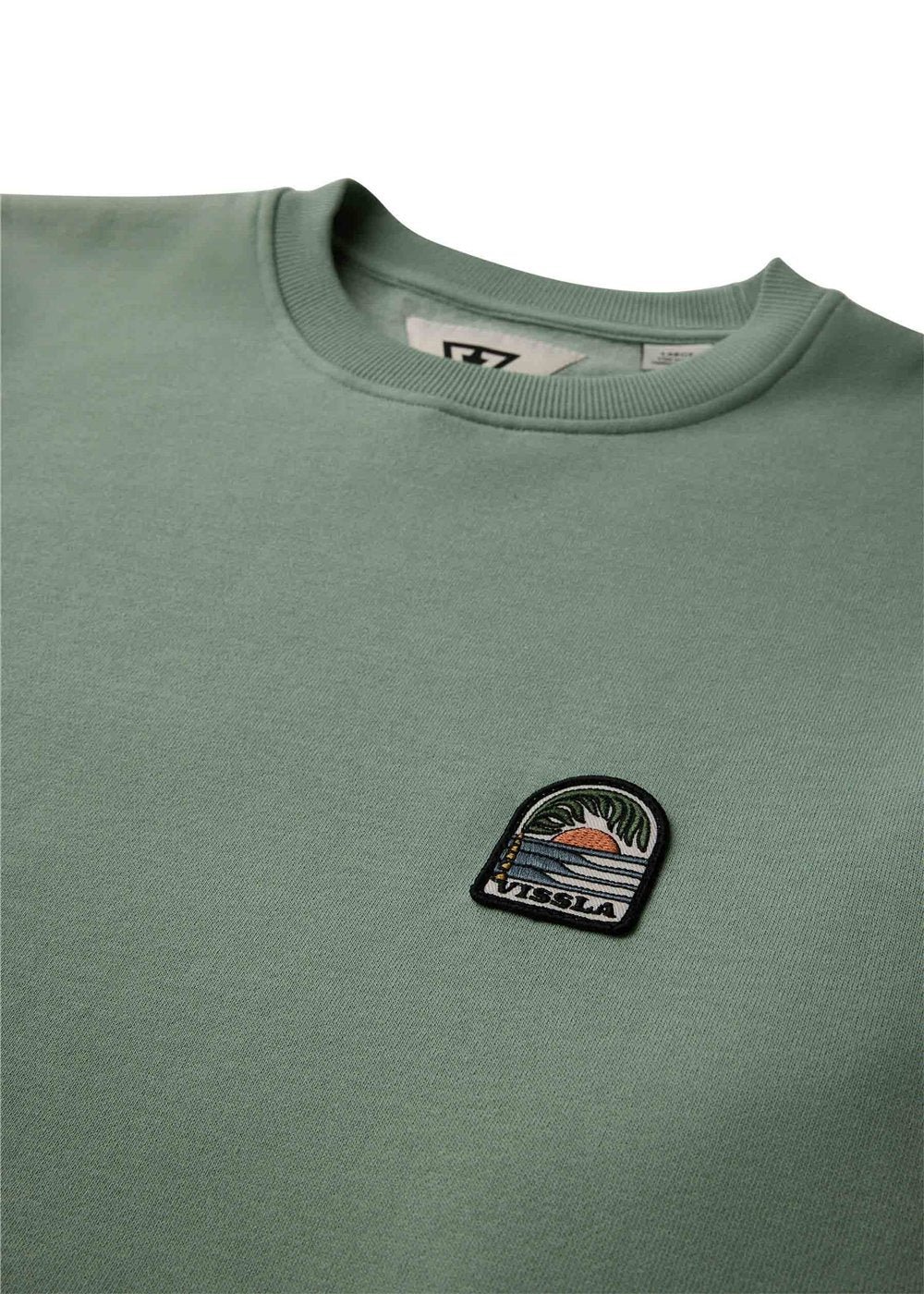 Vissla Solid Sets Eco Crew in Aloe, view 3