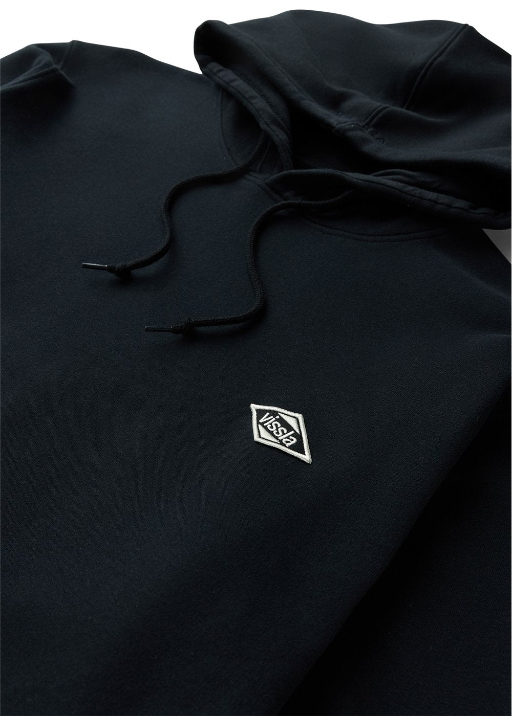 Vissla Solid Sets Eco Po Hoodie in Black, view 3